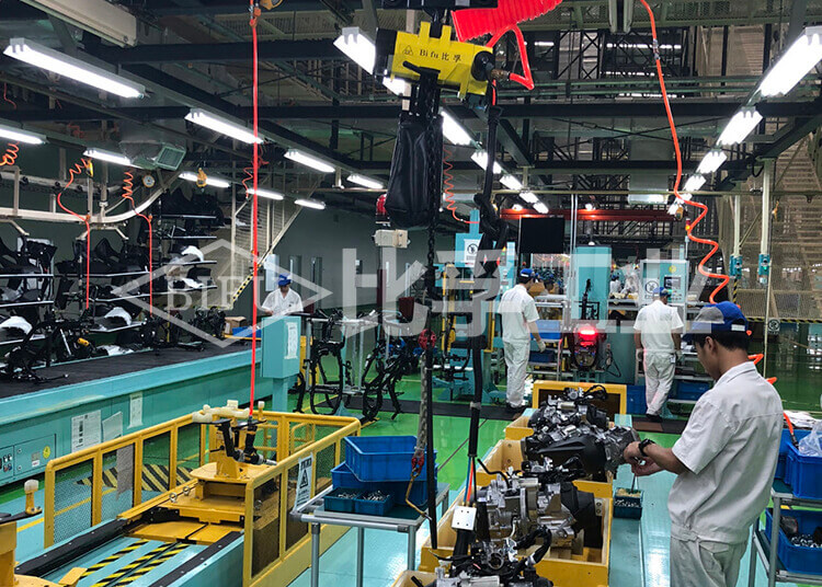 摩托車組裝線氣動葫蘆案例